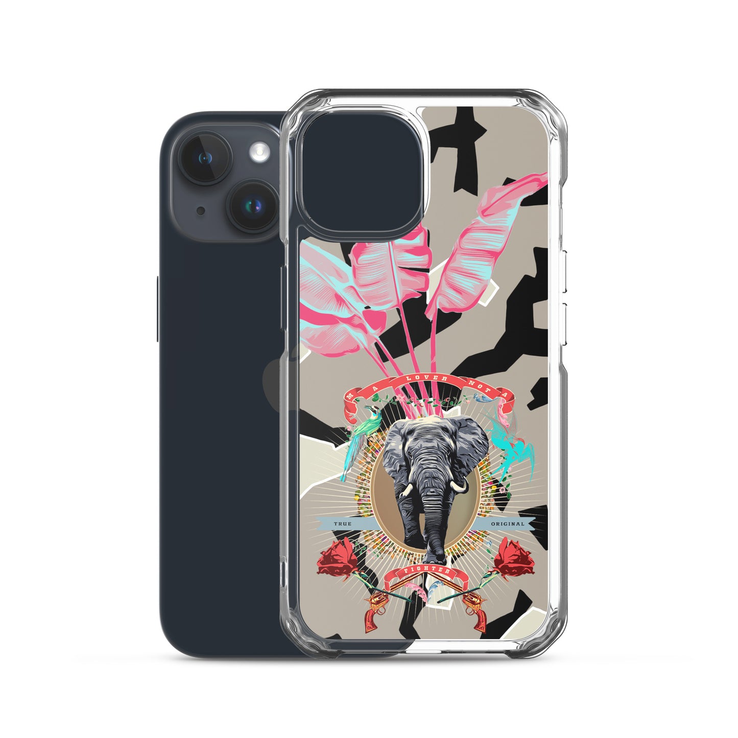 ELEFANTE, ROSAS & GUNS IPHONE CASE
